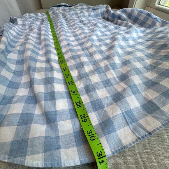 Men’s J.Crew Slim Fit Heathered Blue & White Cotton Shirt Long Sleeve Casual XL - Picture 8 of 9